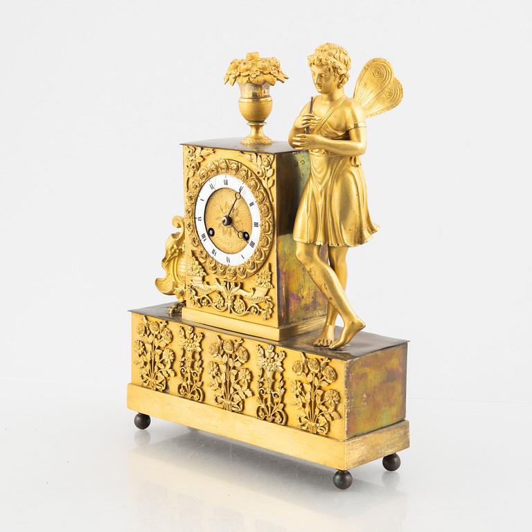 A mantle clock, presumably France, first half of the 19th century.