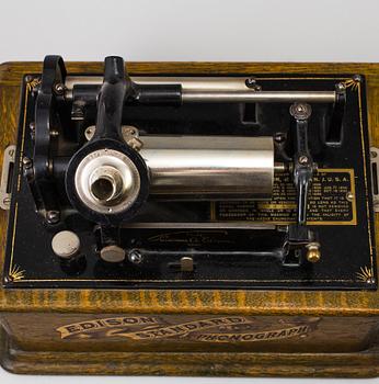 A phonograph, Edison, late 19th century.