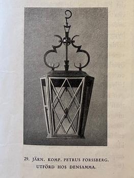 Petrus Forssberg, taklampa, egen ateljé, Stockholm, 1920-tal.