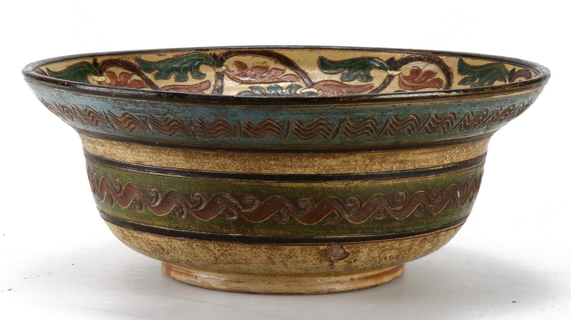 SKÅLFAT, keramik Italien, 1900-talets första hälft.