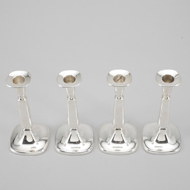 LJUSSTAKAR, 4 st, silver, Tore Eldh, Ceson, Göteborg. bla 1987.