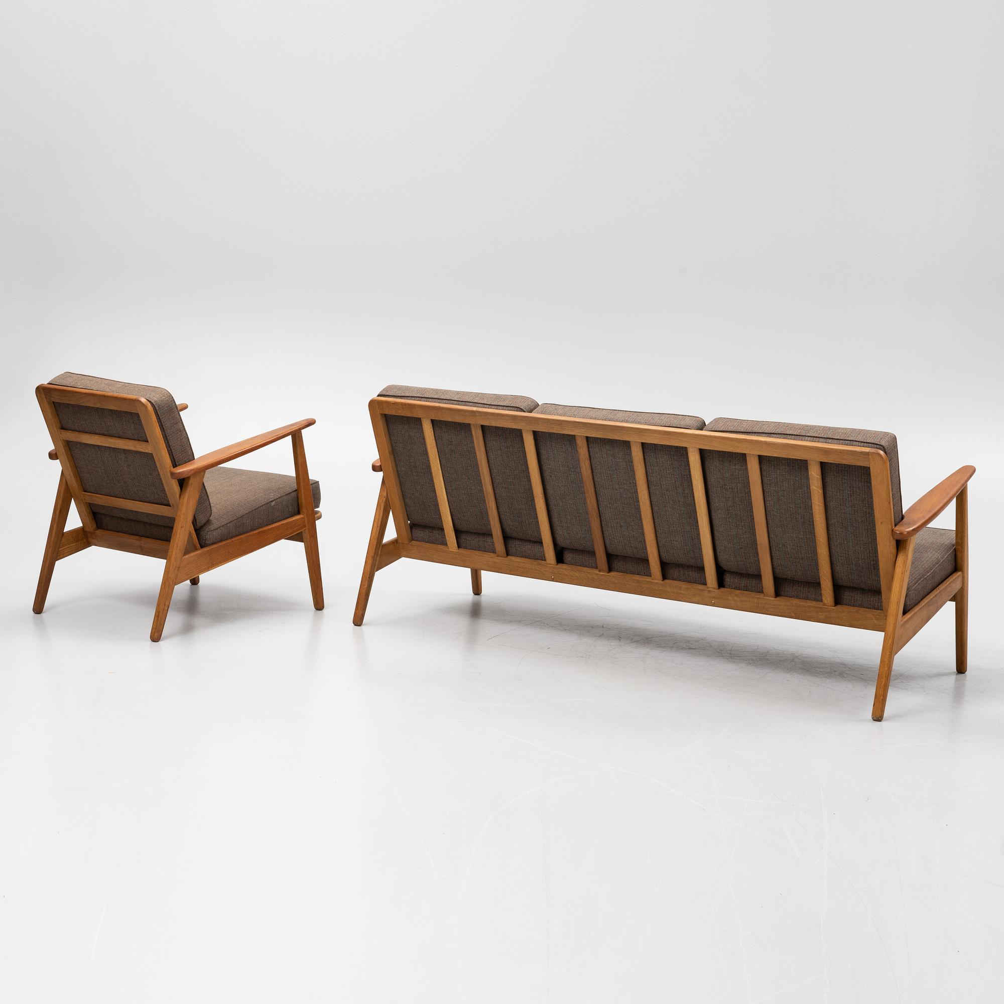 A teak sofa and easy chair, 'Esbjerg', IKEA, 1950-60s.
