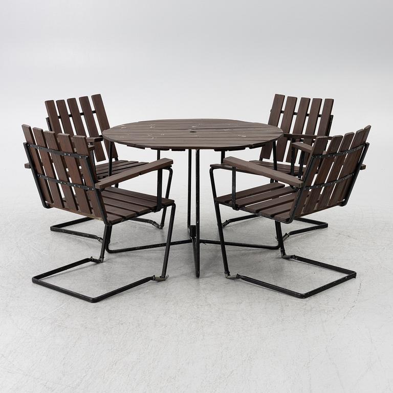 A five-piece garden suite, Grythyttan, mid-20th Century.
