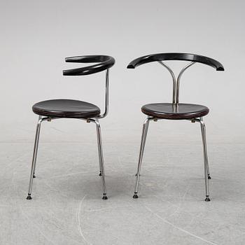 A pair of chairs by Björn Alge, Lindlöfs Interiör, Lammhult, Sweden, 1980-90s.