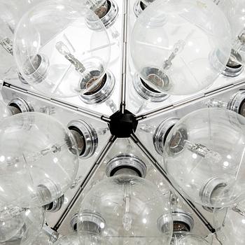 Achille Castiglioni, taklampa "Taraxacum S1" för Flos, italien. Formgiven 1988.