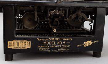 a Woodstock typewriter, early 20th century.