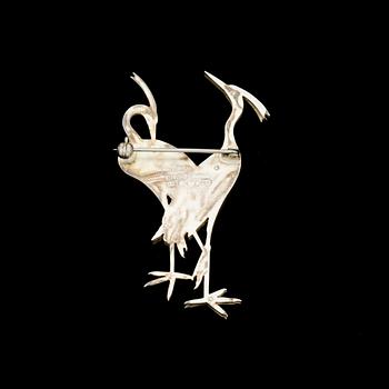 BROSCH, sterlingsilver, Wiwen Nilsson, Lund, 1966. Vikt 17 g.