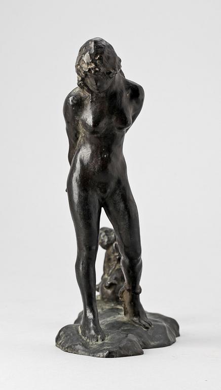 OKÄND KONSTNÄR, skulptur, brons. Sign AB Simpson och otydl dat. 1900-talets första hälft.