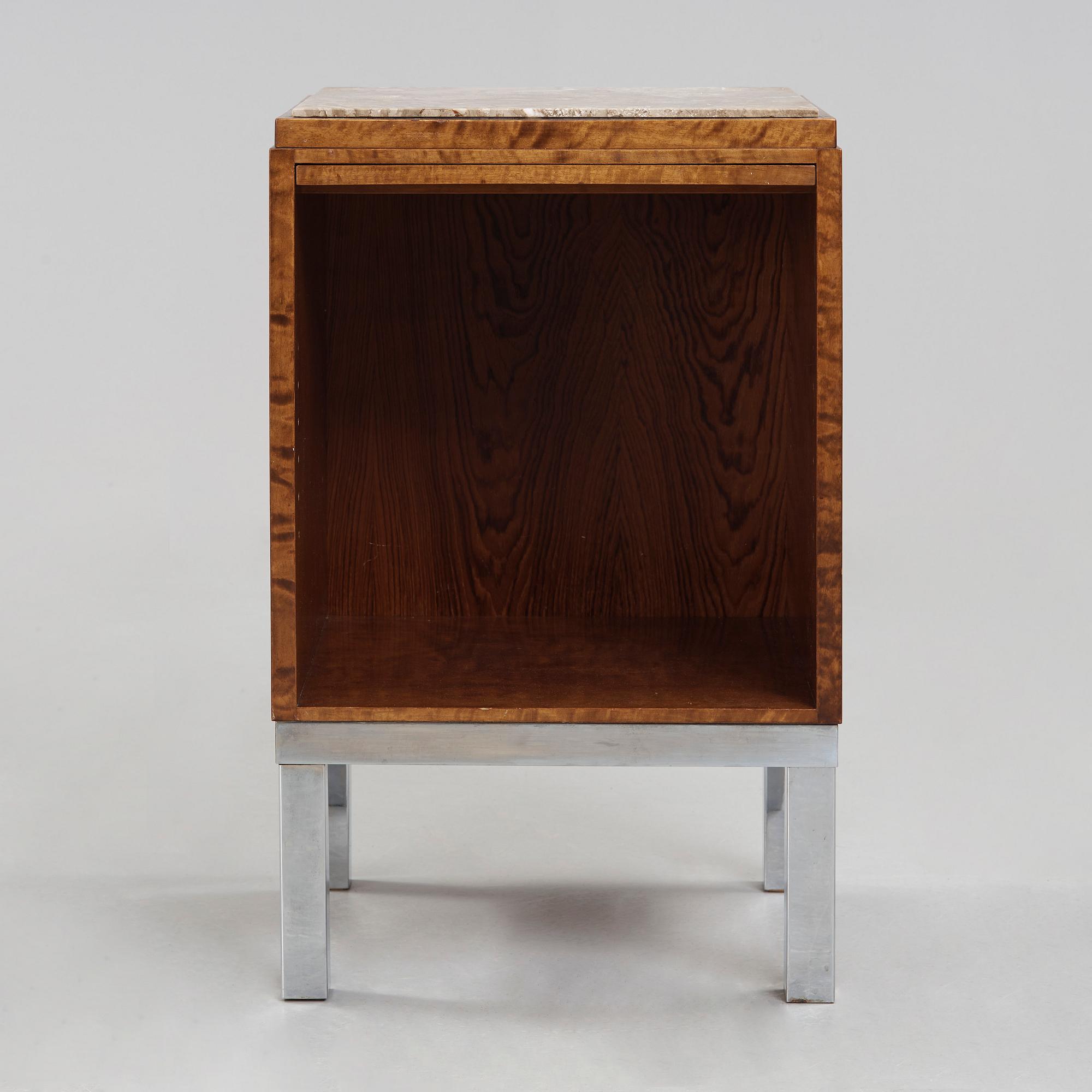 A Swedish palisander and birch chest of drawers and a commode, possibly by Ture Ryberg, J. E Blomqvist, Uppsala ca 1930.