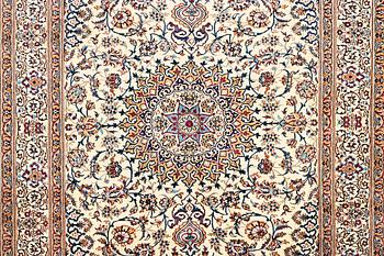 A Nain carpet, 9 laa, part silk, Iran, c. 335 x 245 cm.