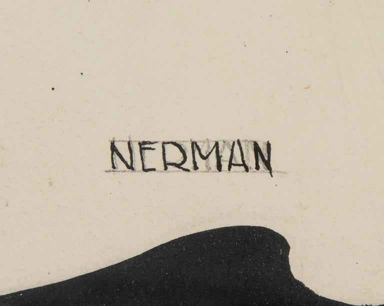 EINAR NERMAN, ink, signed.