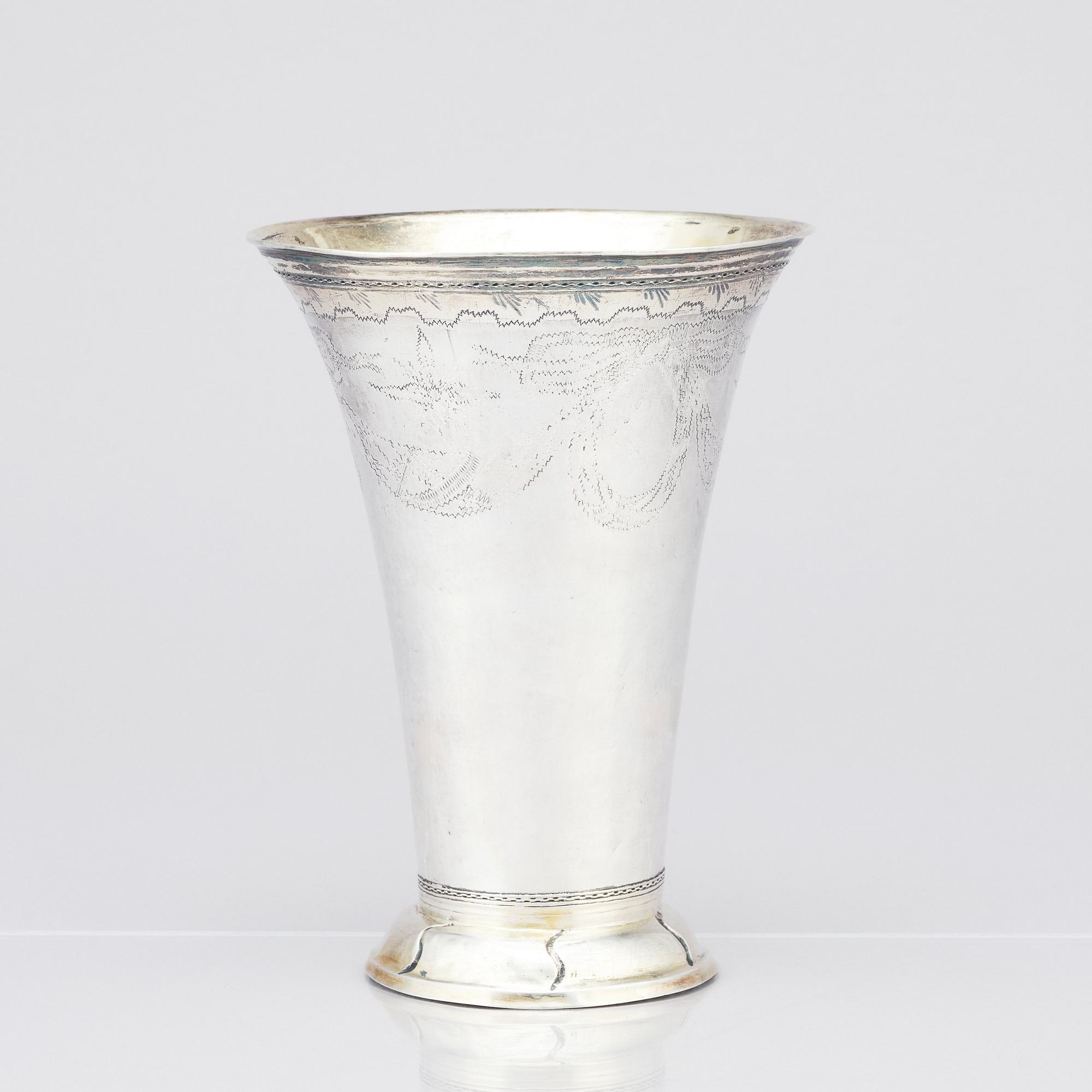 A Swedish 18th Century silver beaker, possibly Mikael Sedelin (1788-1807 (1809)), Sundvall 1794.