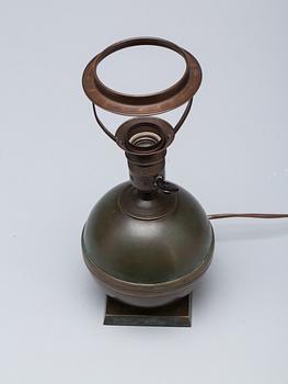 BORDSLAMPA, brons, art déco, GAB, Stockholm, 1900-talets första hälft.