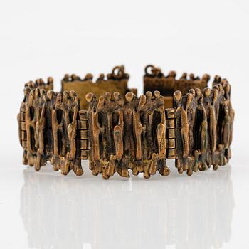 Pentti Sarpaneva, collier och armband, brons med ametist.