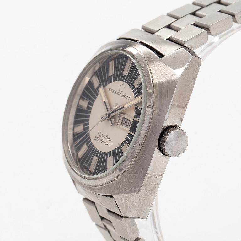 Eterna-Matic, Kontiki Sevenday, wristwatch, 38 mm.
