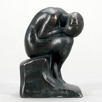 HALVAR FRISENDAHL, skulptur, brons, sign. Saknar gjutarstämplar.
