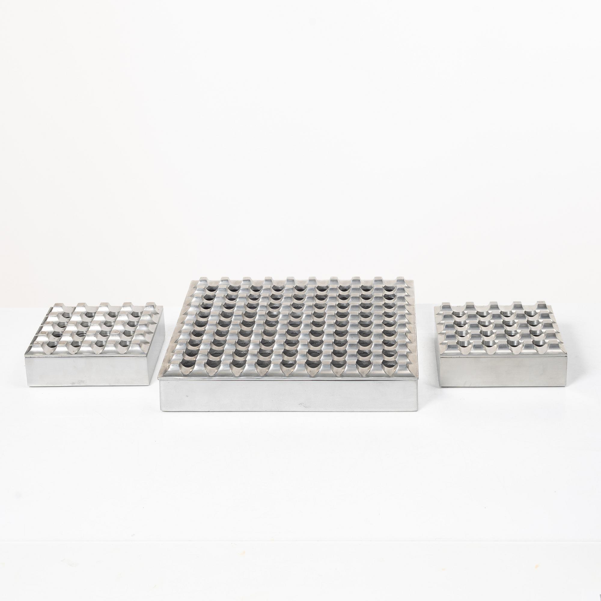 Beck & Ljung, ashtrays, 3 pieces, “Ultima”, second half of the 20th century.