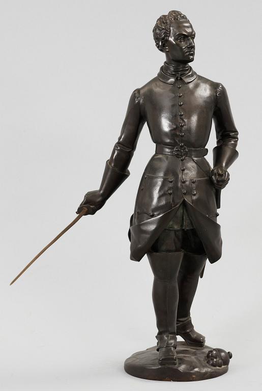 OKÄND KONSTNÄR, skulptur, brons, 1900-tal. Gjutarstämplar Otto Meyers gjuteri.