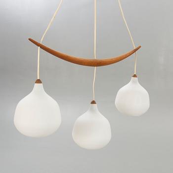 Uno & Östen Kristiansson, ceiling lamp, Luxury, Vittsjö, 50s-60s, "Bananen".