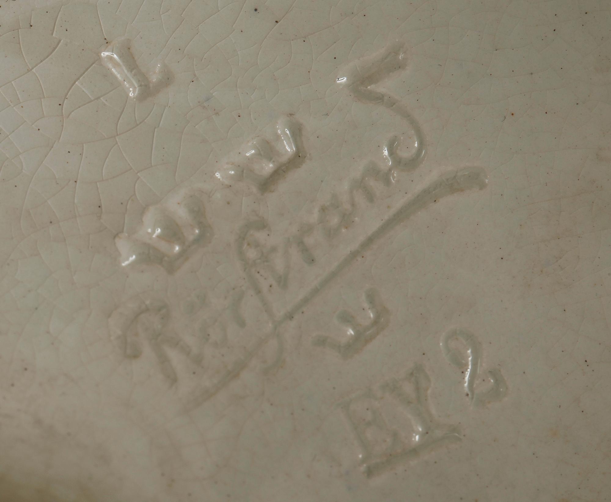 PRAKTURNA, majolika, Rörstrand, sent 1800-tal.