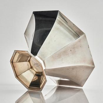 Wiwen Nilsson, a sterling silver bowl on foot, Lund, Sweden 1942.