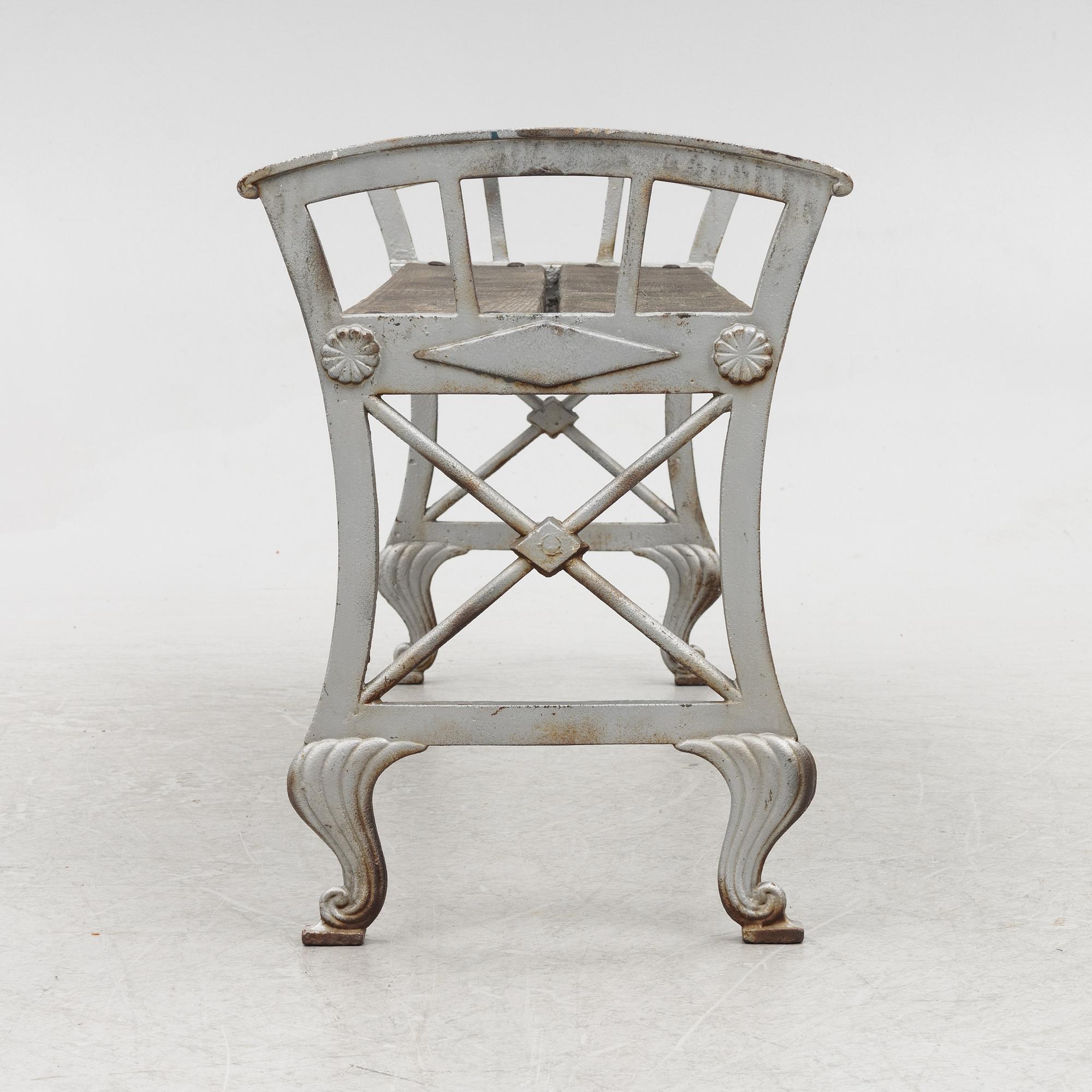 Folke Bensow, a garden bench, 'Parkbänk n:r 2', Näfveqvarns bruk.