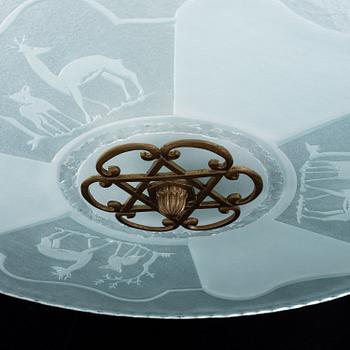 An art deco ceiling light. First half of the 20th Century.