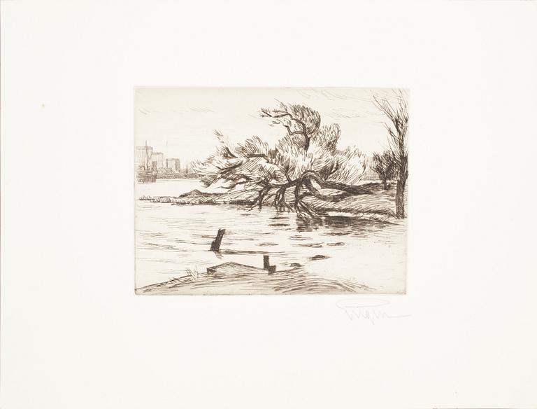 PRINS EUGEN, etsning. Sign.