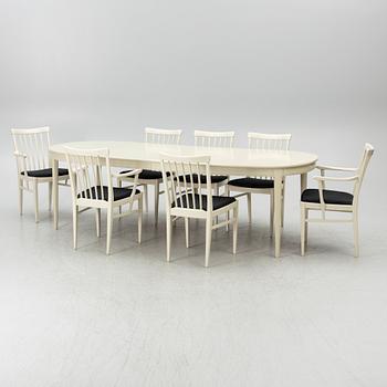 Carl Malmsten, an eight part dining group, "Herrgården", Åfors, second half of the 20th century.