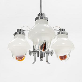 A ceiling lamp, Mazzega, Murano, Italy, 1970's.