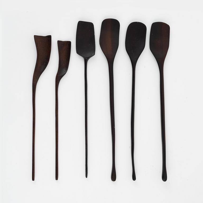 Magnus Ek, a set of six wood spoons for Oaxen Krog.