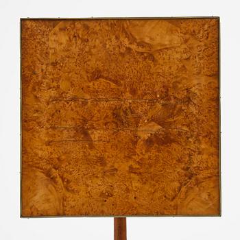A burr-alder tilt-top table by J. Sjölin (master 1767-85).