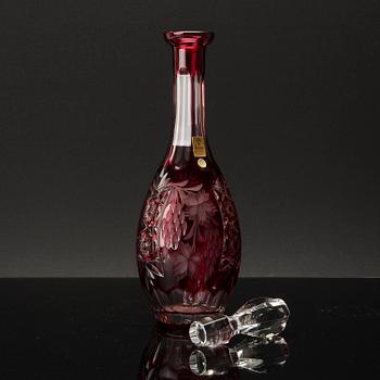 A set of nine glasses and a decanter, Germany later part of the 20th century.