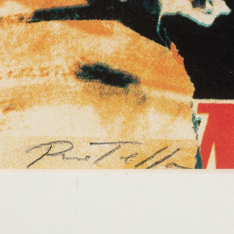 MIMMO ROTELLA, silkscreen and collage signed and numbered 1/80.