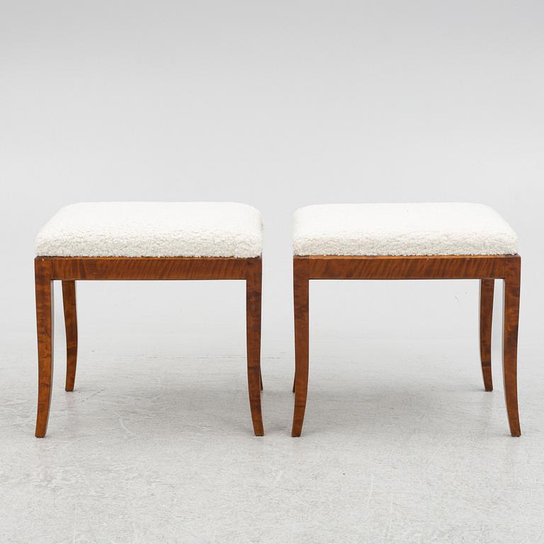 A pair of stools, 1930's/40's.