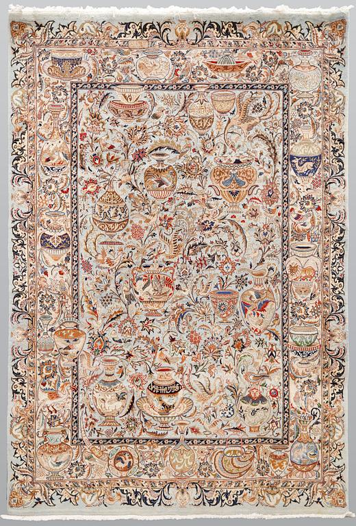 Matta, Figural Kashmar, ca 292 x 195 cm.