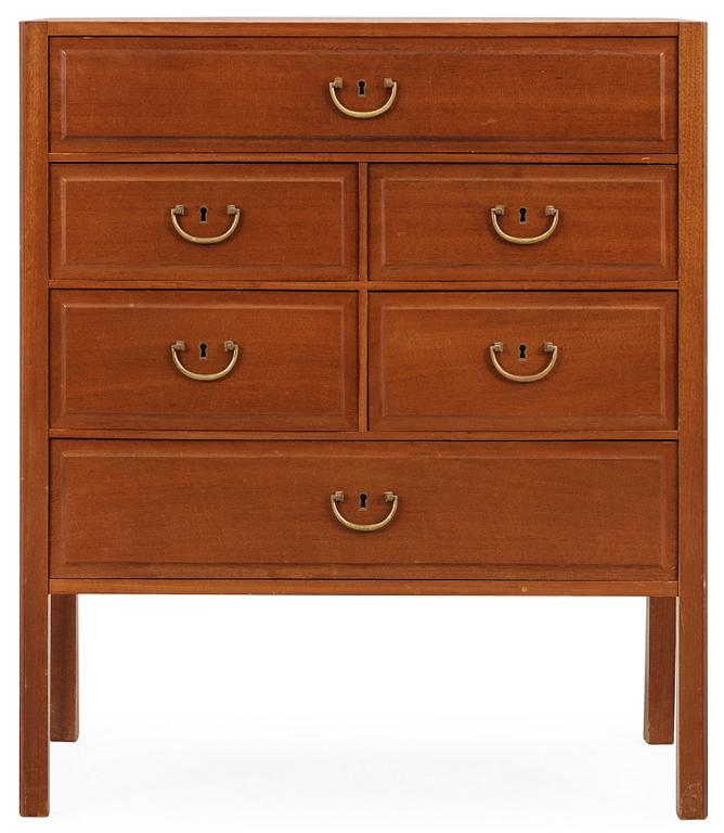 A Josef Frank mahogany chest of drawers by Svenskt Tenn.