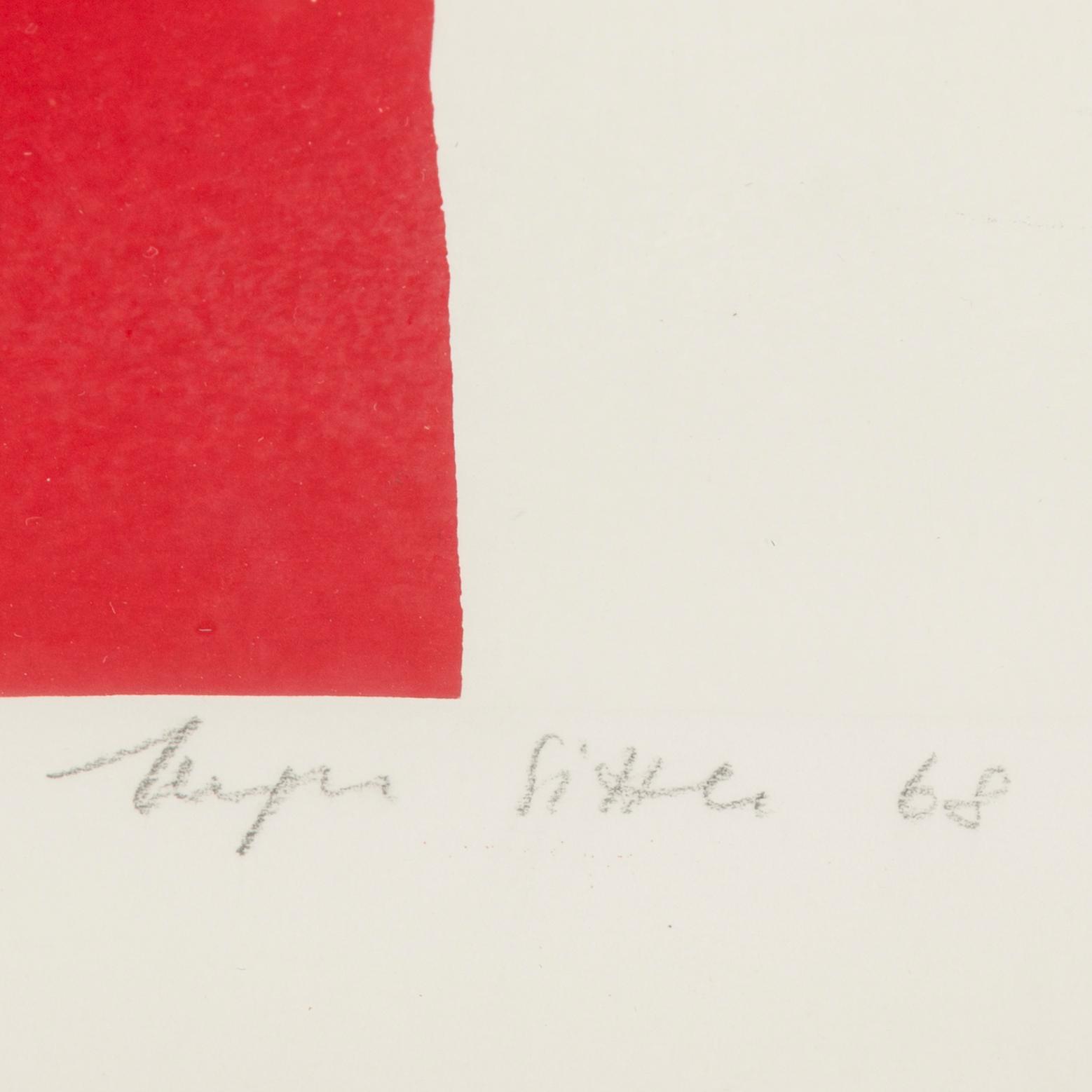 INGER SITTER, litograph in color, signed and dated -68, numbered 8/10.