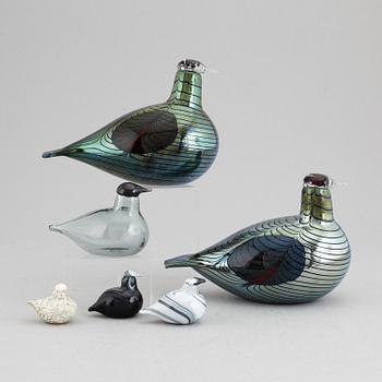 OIVA TOIKKA, six glass birds, Nuutajärvi Notsjö, Finland.