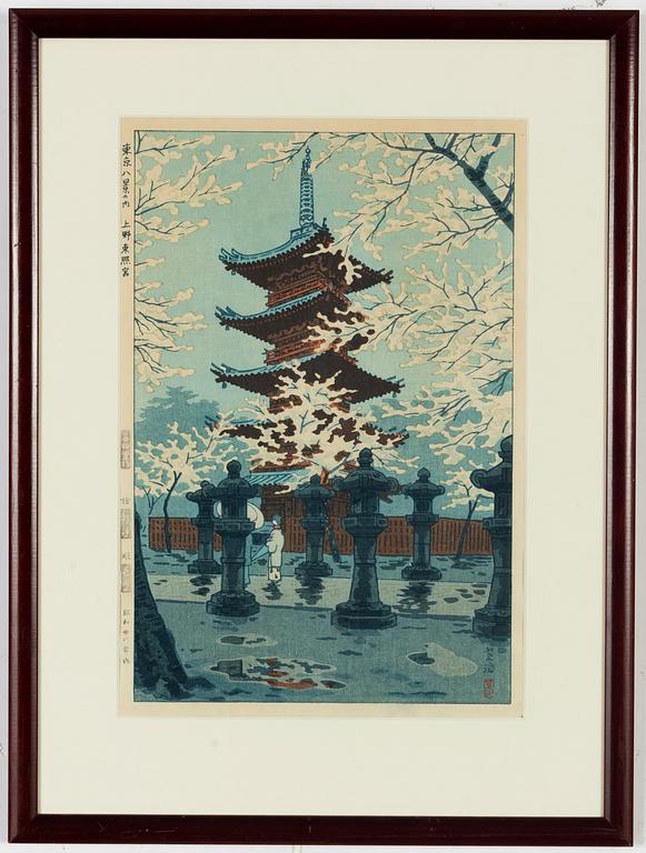 Kasamatsu Shiro, woodblock print in colours, Japan, 1950s.