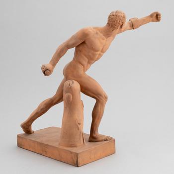 Agasias of Ephesus, after, a terracotta sculpture, P.Ipsen, Copenhagen, late 19th century.