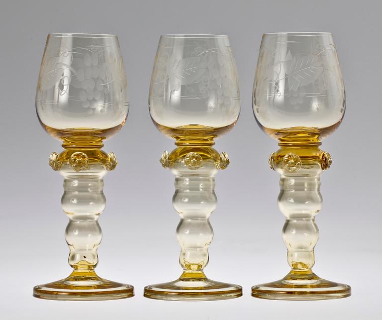 REMMARE, glas, 12 st, Gullaskruf, 1900-talets mitt.