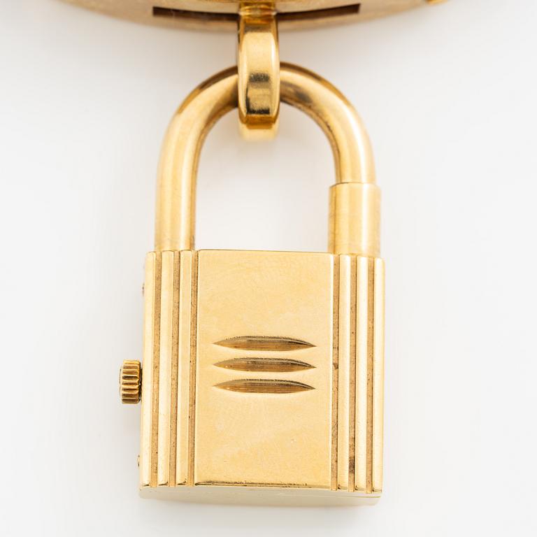 Hermès, armbandsur, "Kelly Lock", 20 x 20 (37,5) mm.