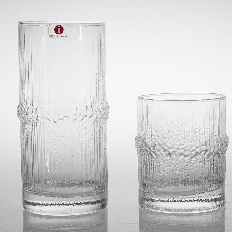 TAPIO WIRKKALA, 42 delar, glasservis, "Niva", Iittala.