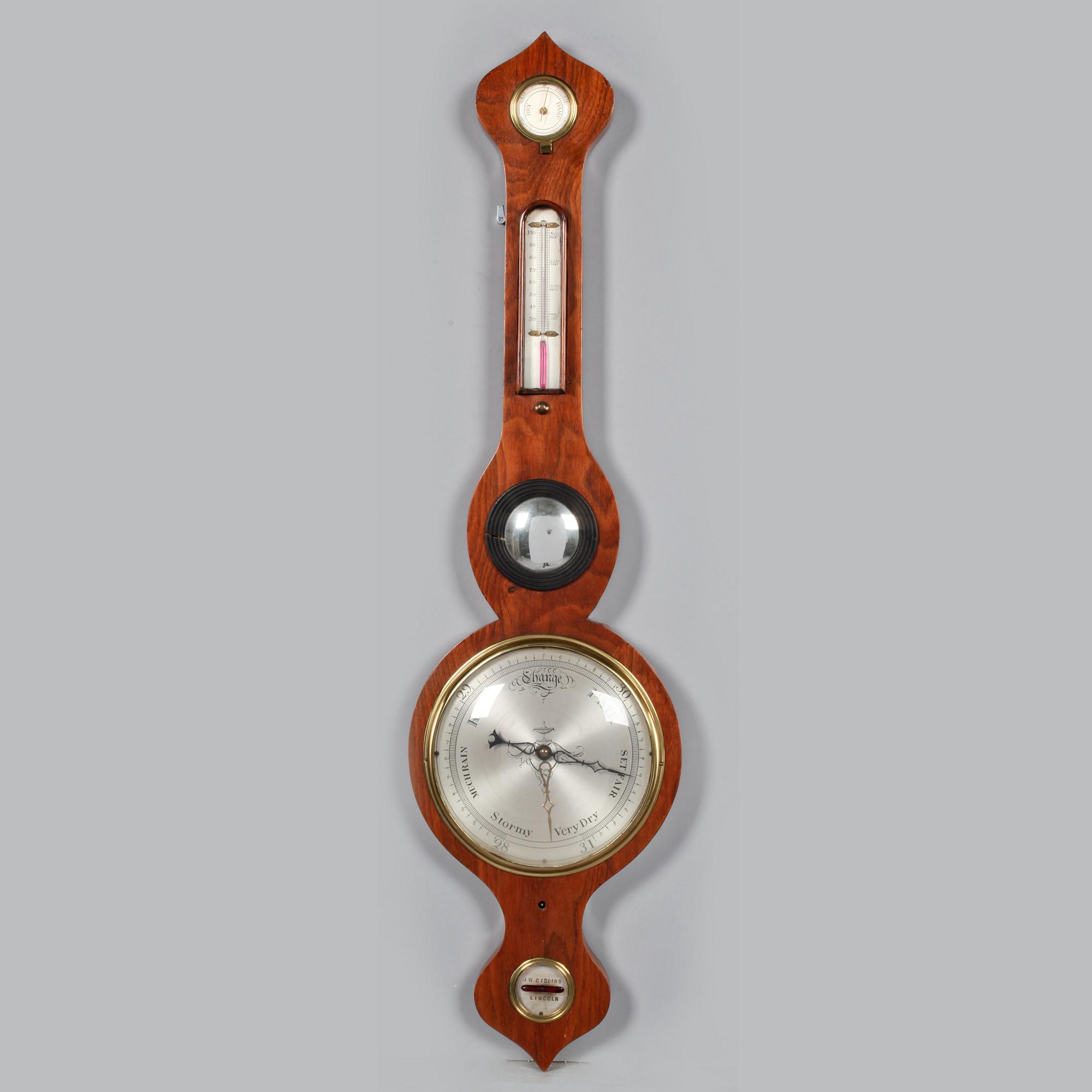 BAROMETER, J.W Gibbins Lincoln, omkring 1900.
