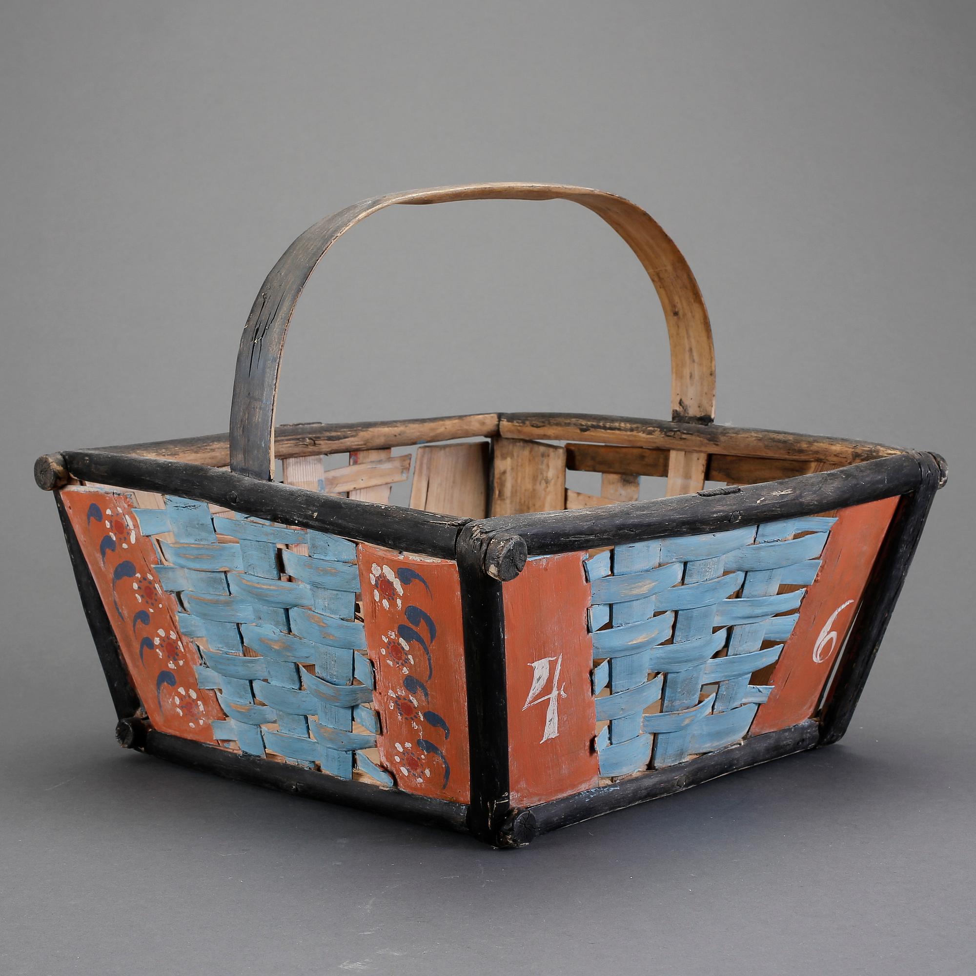 KNUTKORG, allmoge, Järvsö, Hälsingland. Daterad 1846.