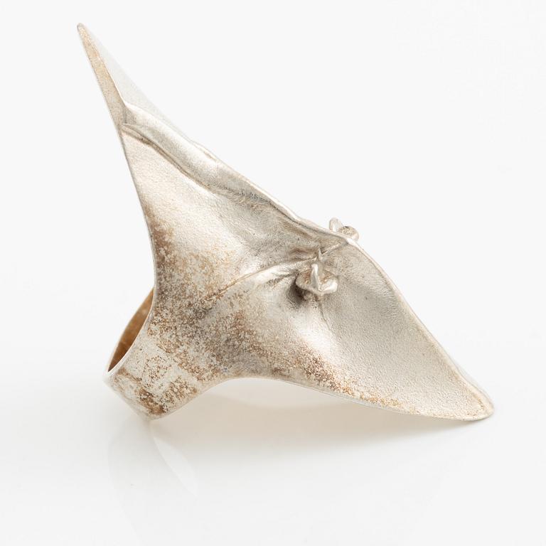 Björn Weckström, ring, silver, "Gondas mask", Lapponia 1994.