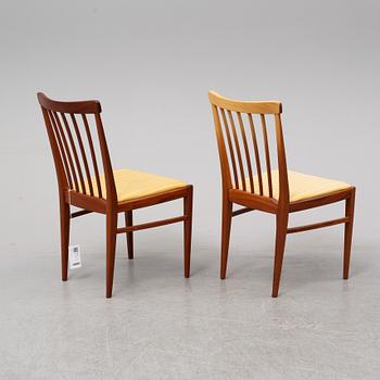 CARL MALMSTEN, A 'Herrgården' table with six chairs and two leaves.