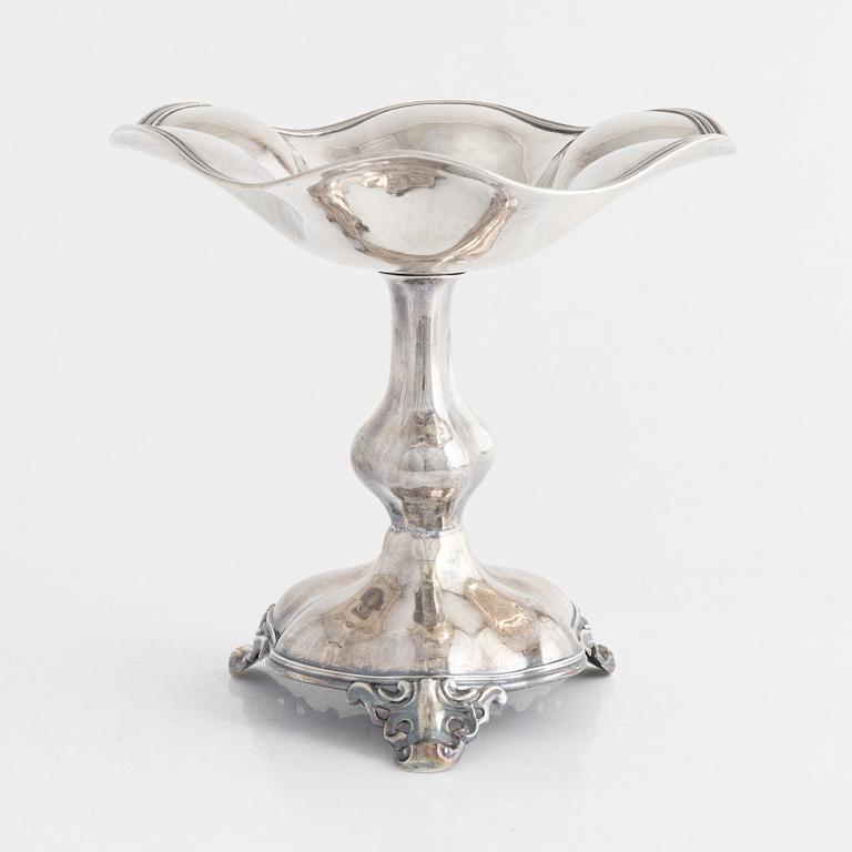 Gustaf Möllenborg, skål på fot, silver, Stockholm, 1856.