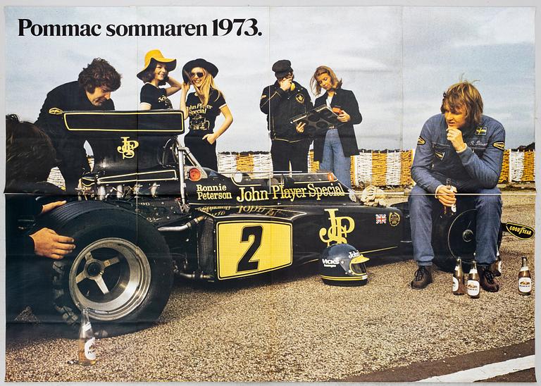 Reklamaffisch, "Pommac sommaren 1973".